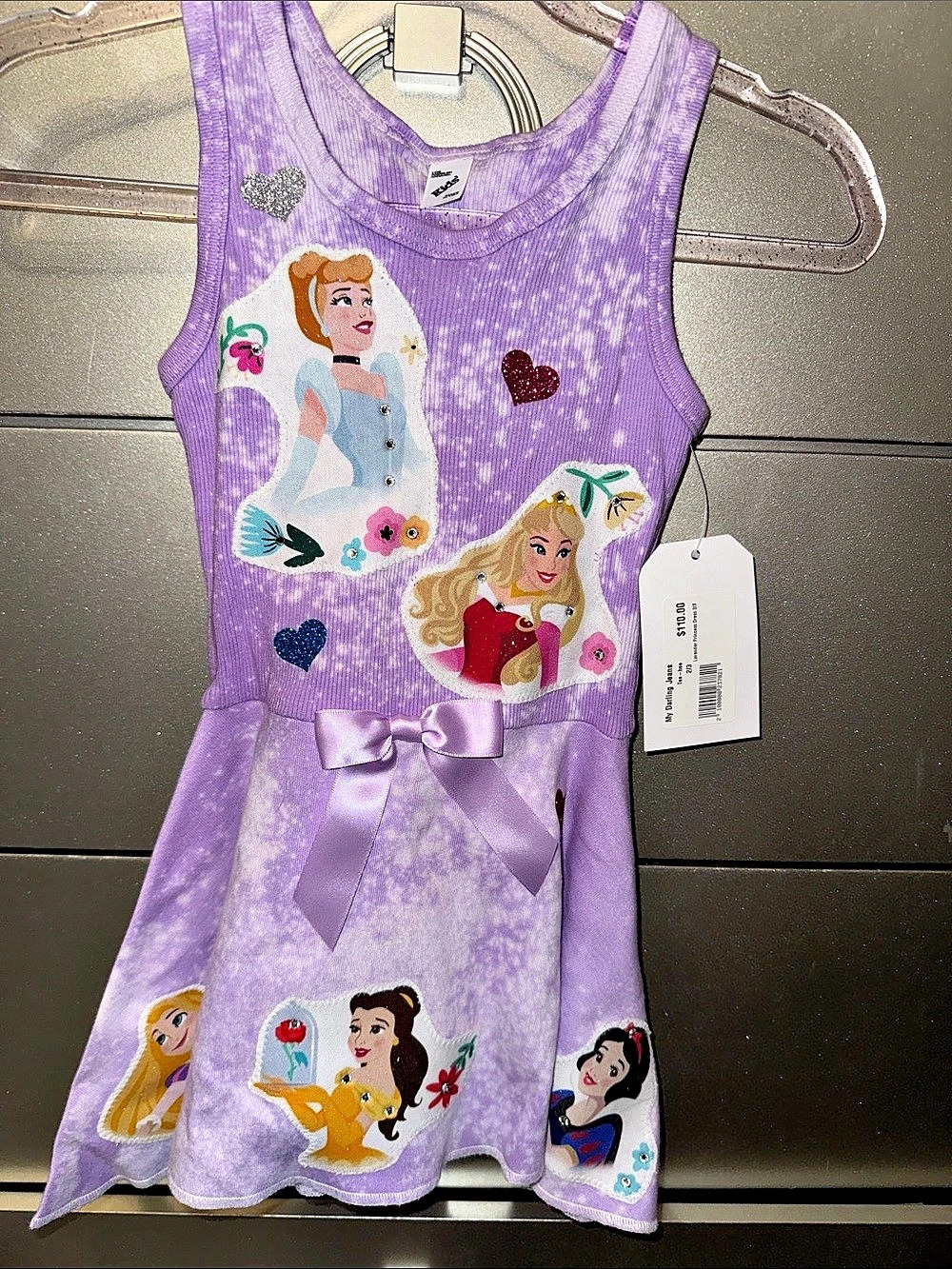 Disney Princess Girls Purple Tie-Dye Dress Size 3t NWT